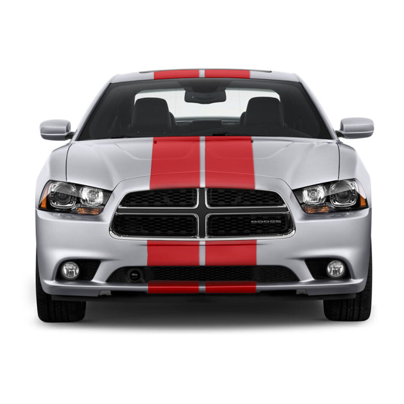 DURAFORCE 10 Inch Dual Vinyl Rally Stripes Racing Stripe Kit for Dodge Charger