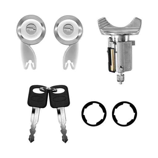 DURAFORCE Ignition Switch & Door Lock Cylinder Set For Ford F150 F250 F350 Ranger 1990 95