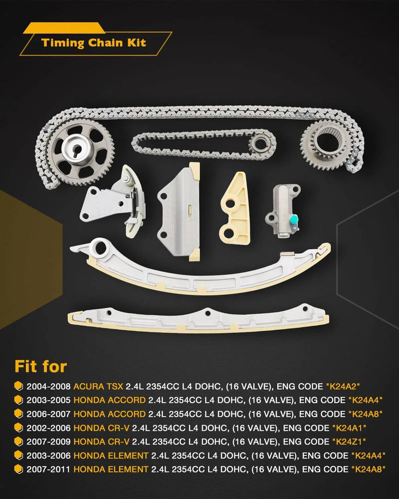 Timing Chain Kit with Water Pump for 02 11 Acura TSX Honda Accord CRV Element