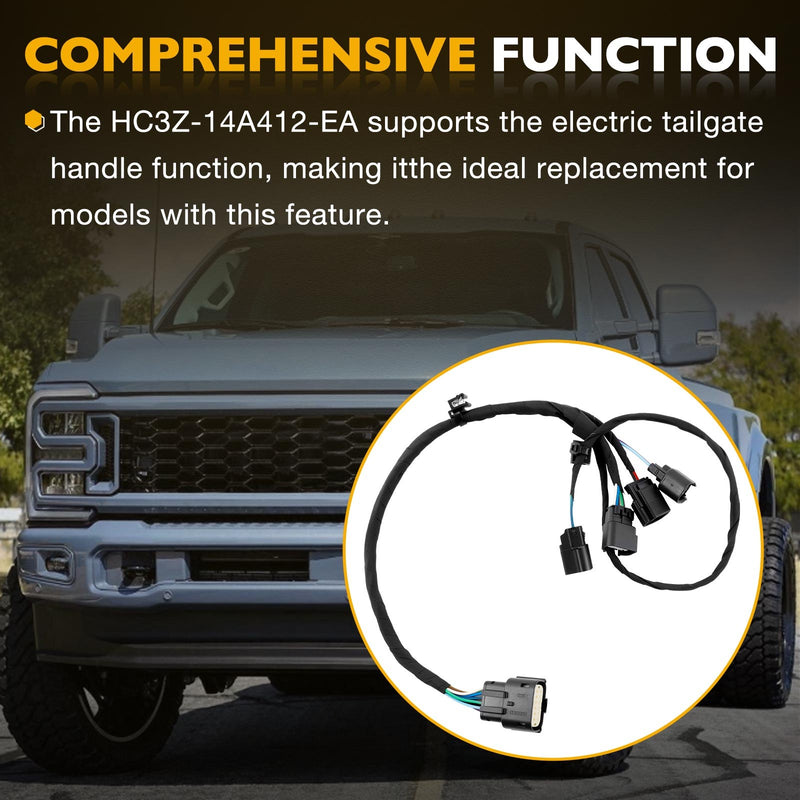 Rear Tailgate Handle Wiring Harness For Ford F250 F350 F450 F550 2017 To 2019