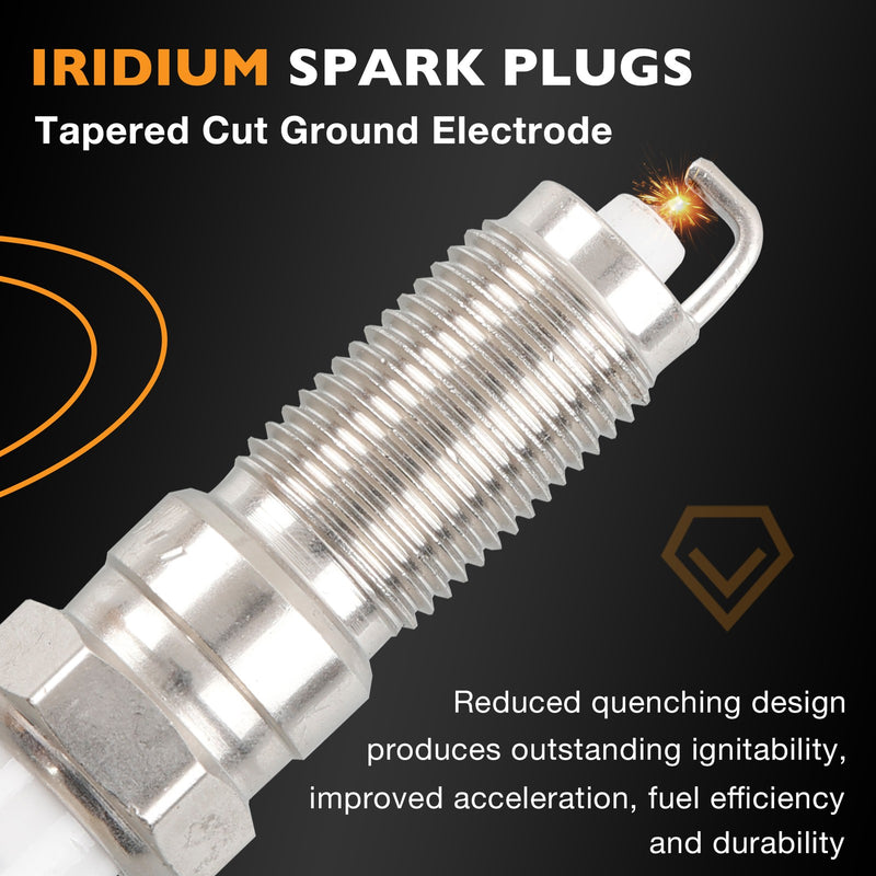 UF532 Ignition Coil Iridium Spark Plug for Mitsubishi Galant Lancer 4 Pack