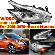 DURAFORCE Full LED Headlight Headlamp Right Passenger Side for 2015-2018 for Nissan Murano
