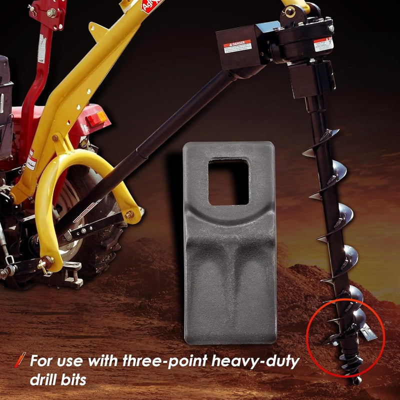 3 Point Auger Cutting Edge with Screws for Heavy Duty Post Hole Digger Augers