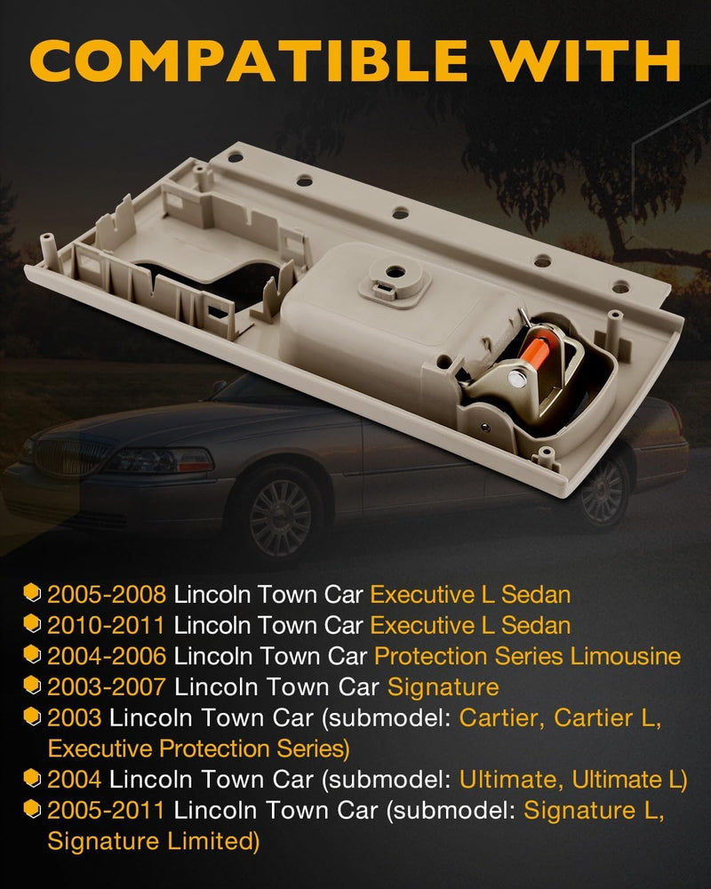 80472 Front Driver Interior Door Handle LH For Lincoln Town Car 2003 To 2011