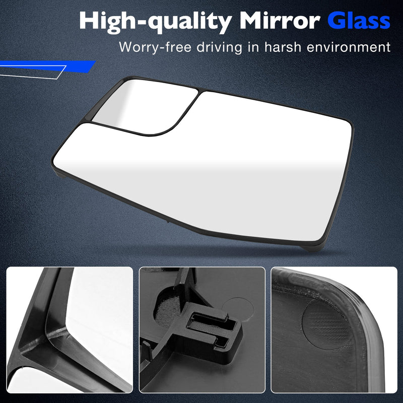 Driver Side Mirror Glass Blind Spot Lens for GMC Sierra Chevy Sliverado 19 24