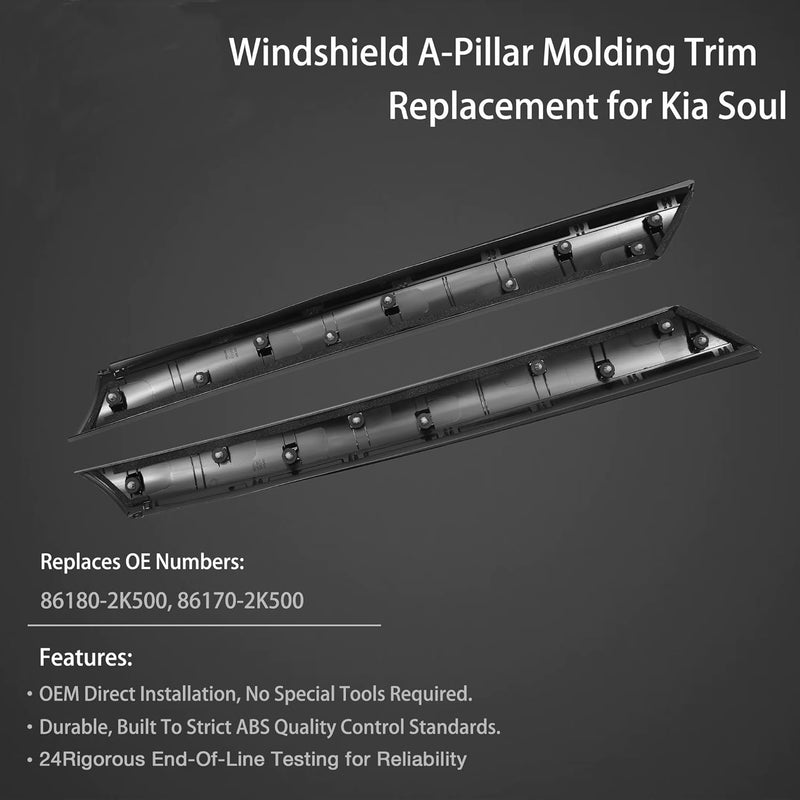 861702K500 Windshield A Pillar Trim Molding for Kia Soul 2010 2013 Window Trim