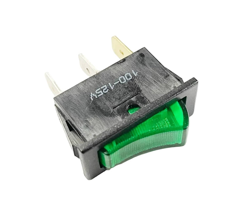 DURAFORCE Green Rocker Switch Illuminated 16A 125V SPST 3 Prong 2 Position On Off Toggle