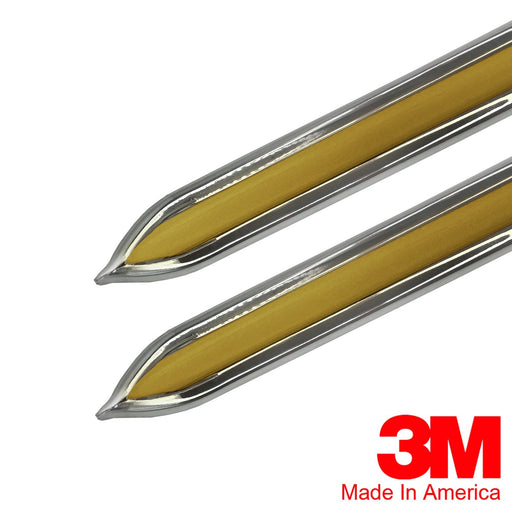 DURAFORCE 5/8 Gold Chrome Side Body Trim Molding Formed Pointed Ends