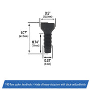 DURAFORCE 14090607 Front Attaching Bolts for Corvette C4 1984 1996 Removable Roof Panel