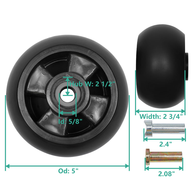 AM125172 Mower Deck Wheel Kit for John Deere 48 54 60 72 Lawn Mowers 4 Pack