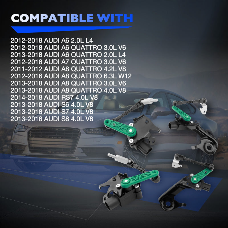 Front Left Air Suspension Height Level Sensors for Audi 11 18 A6 A7 S6 S7 S8 4x
