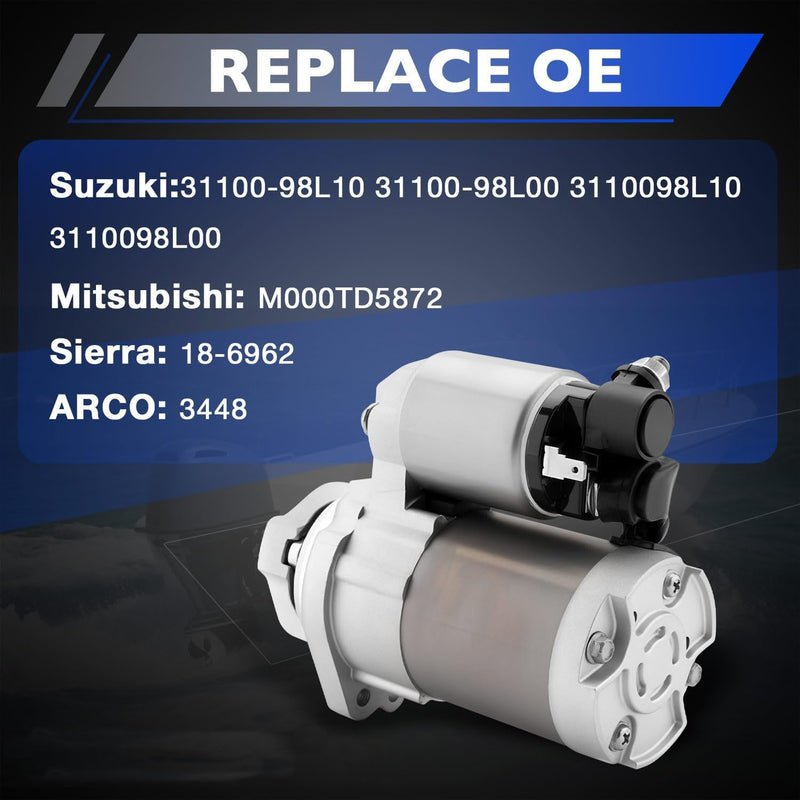 3110098L10 Boat Outboard Engine Starter Motor for Suzuki DF70A DF225T 2017 2024