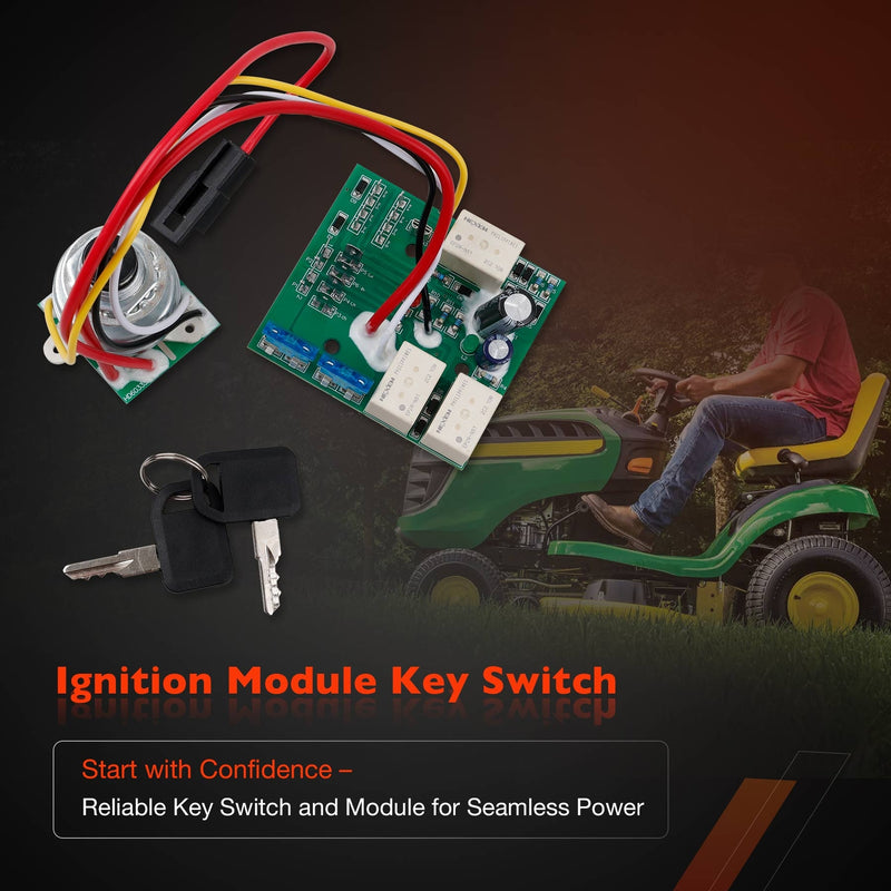 AM132500U Ignition Switch Module with Keys for John Deere LX255 GX255 AUC15805