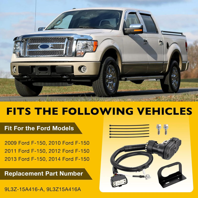 9L3Z15A416A Trailer Tow Wiring Connector Harness Kit for Ford F150 2009 2014