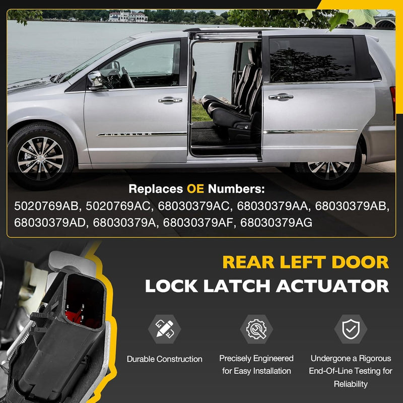 Rear Left Sliding Door Lock Latch Actuator for Dodge Grand Caravan 2008 2020