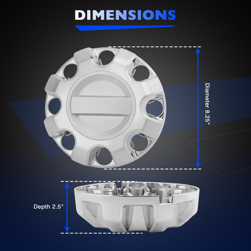 2017to2022 Chrome Wheel Center Hub Cap Cover for Ford F250 F350 Super Duty 4PCS