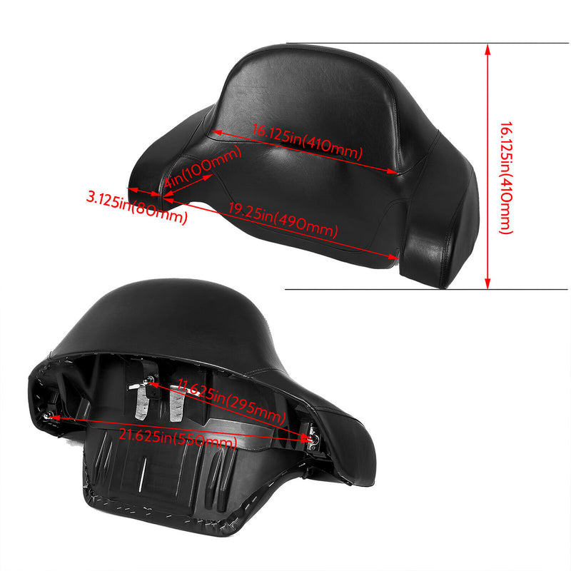DURAFORCE King Motorcycle Trunk Mount Rack Docking For Harley 14-24 Street Glide Road King