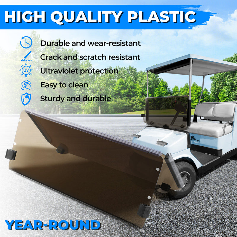 For 1985 1995 Yamaha G2 G9 Tinted Fold Down Golf Cart Windshield Windscreen