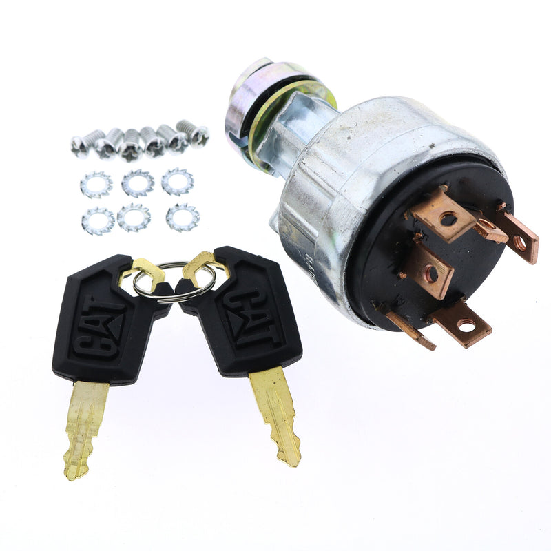DURAFORCE 6 Terminal Ignition Switch W/ 2 key Fits Caterpillar Cat 3046 3066