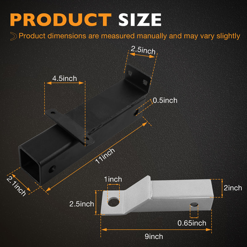 2 Inch Rear Hitch Receiver Kit for Bad Boy Rebel Rogue Renegade Mowers 2019 Plus
