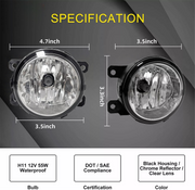 DURAFORCE Front Bumper Fog Light Lamp For Subaru Impreza 2015-2016 Halogen w/bulbs LH & RH