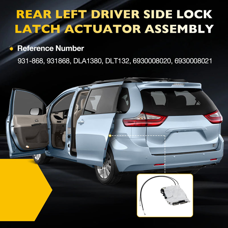 Sliding Door Lock Latch Actuator Rear Left Driver Side For 2011 17 Toyota Sienna