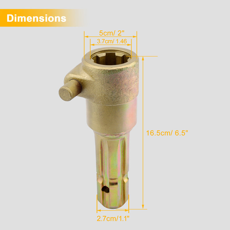Upgraded PTO Extender Adapter For Tractor 1 3/8 6 Spline Female Male 1 3/8