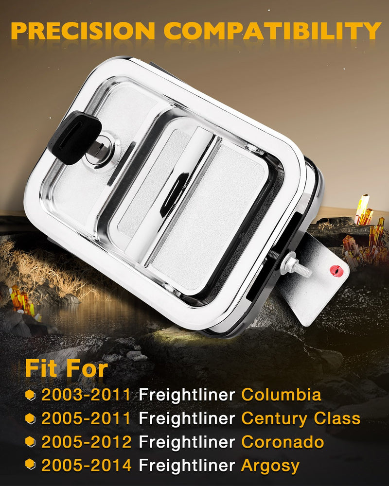 Front Left Exterior Door Handle w/Lock Cylinder for Freightliner Columbia 03 14