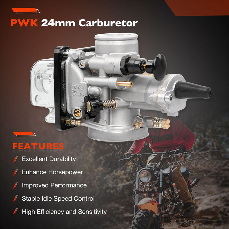 PWK 24mm Carburetor Kit for Predator 196cc 200cc 212cc KT196 Go Karts