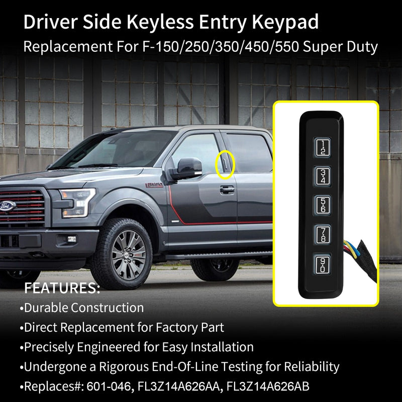 FL3Z 14A626 AD Keyless Entry Keypad for Ford F150 F250 F350 F450 F550 2015 2020