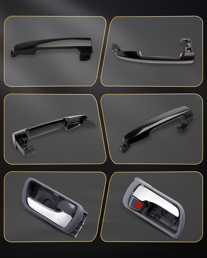 Exterior Interior Inner Door Handles Set Bezel for Toyota Camry 02 06 8 Pack