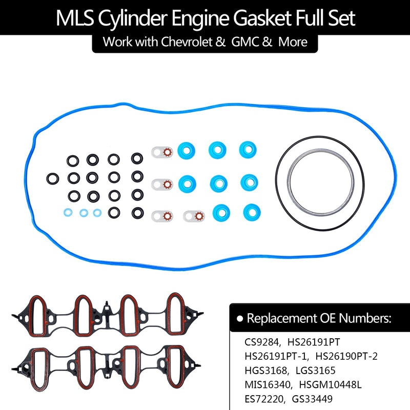Head Full Gasket Set for Chevy Silverado 1500 Express GMC Sierra 5.3L 4.8L 02 11