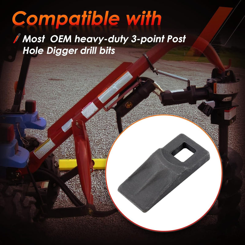 3 Point Auger Cutting Edge with Screws for Heavy Duty Post Hole Digger Augers