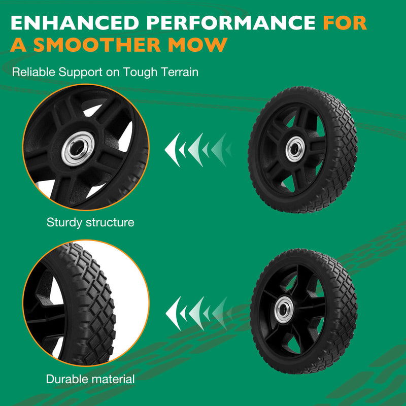 10 Push Lawn Mower Plastic Wheel for Craftsman Generator Garden Tiller 2x