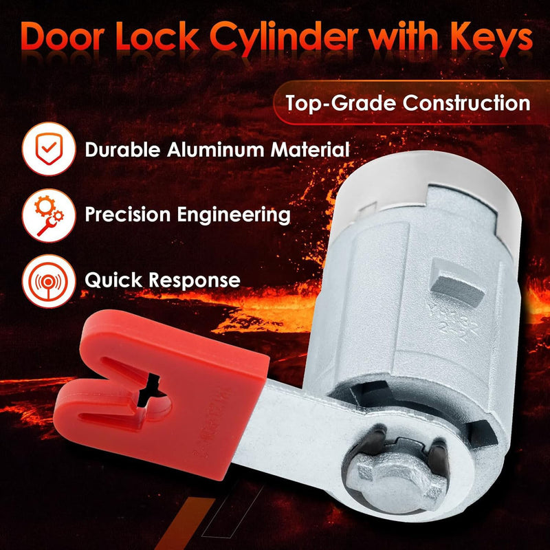 Door Lock Cylinder W Keys For 07-14 Chevy GMC Silverado Sierra 1500 Cadillac