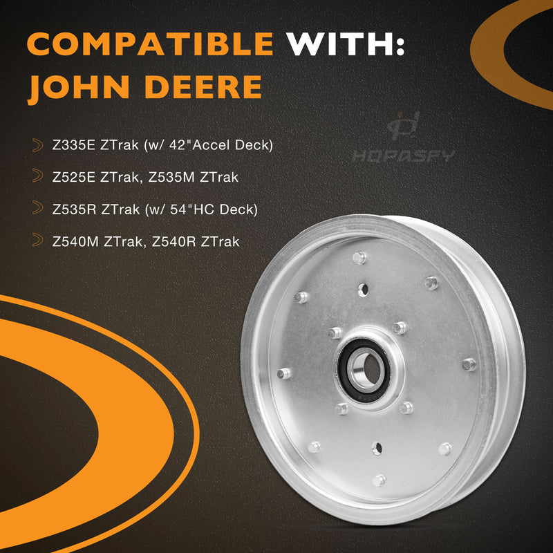 AUC10172 Lawn Mower Deck Flat Idler Pulley For John Deere Z540R ZTrak 15959