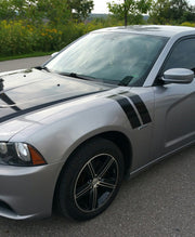 DURAFORCE 3 Inch Dual Fender Stripe Hash Mark Decal Graphic Kit for Dodge Charger