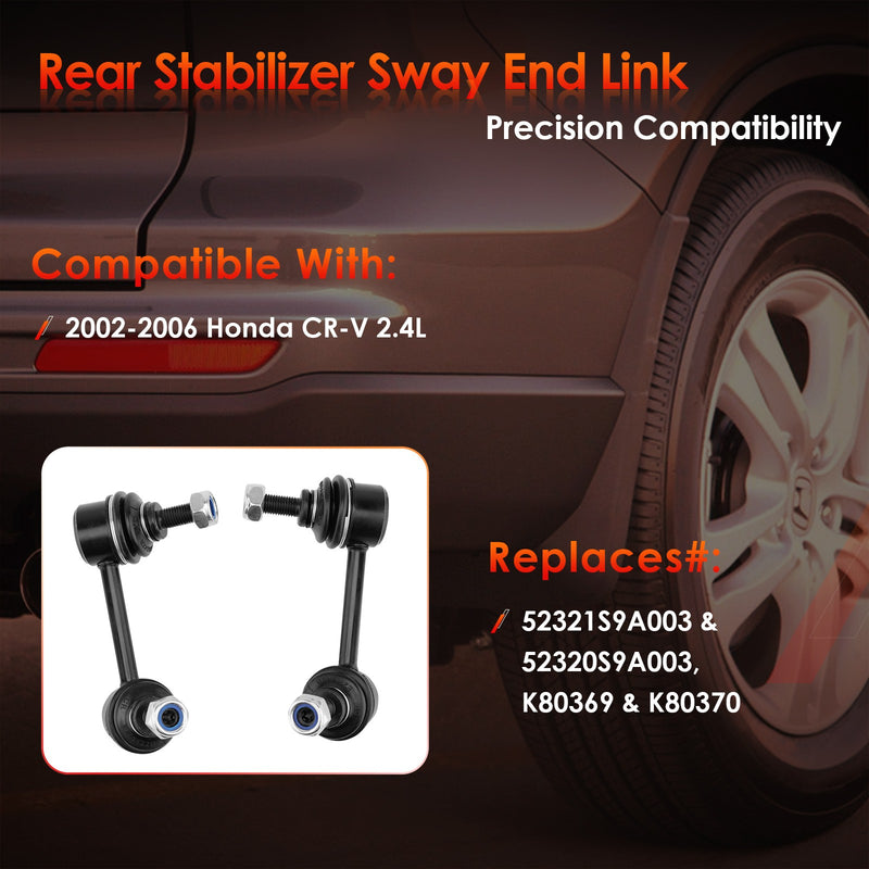 K80369 Rear Left & Right Stabilizer Sway Bar End Links for Honda CRV 2002 2006