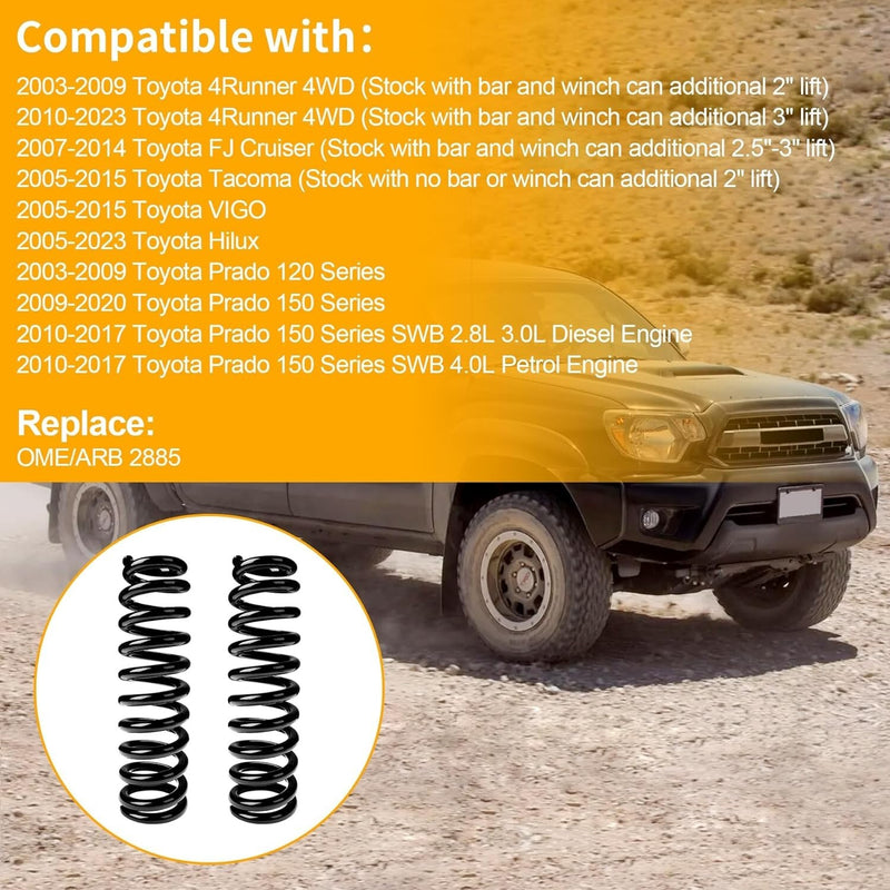 Lift Front Heavy Duty Coil Spring Kit for Toyota 4Runner Tacoma 2 3 Inch 2x
