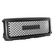 DURAFORCE Front Upper Bumper Grille Matte Black For GMC Sierra 1500 2014 2015 Denali Style