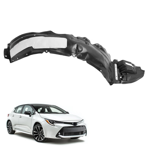 DURAFORCE Front Fender Liner Passenger Side Wheel Well Cover for 2017-2019 Toyota Corolla