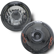 DURAFORCE 2Pcs 7" inch Round LED Headlights White Halo For Mazda Miata MX-5 MX5 1990-1997