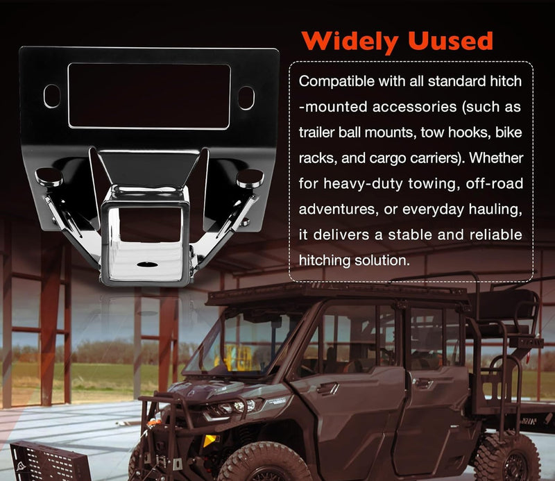 101720 Front Lower 2 Receiver Hitch for Can Am Defender HD10 HD8 HD5 Heavy Duty