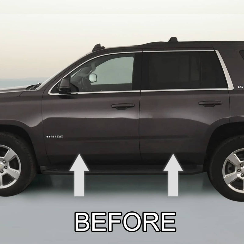 DURAFORCE Chrome Side Door Trim Rocker Panel Molding Kit for 15-19 Chevy Tahoe Suburban