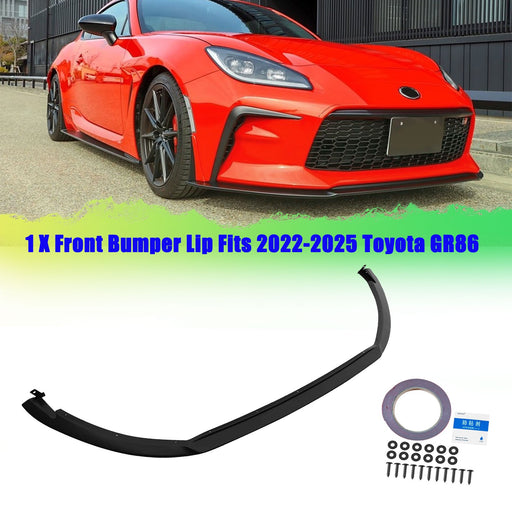 DURAFORCE Front Bumper Lip Fits 2022-2025 Toyota GR86 ABS Black Splitter Spoiler Body Kit
