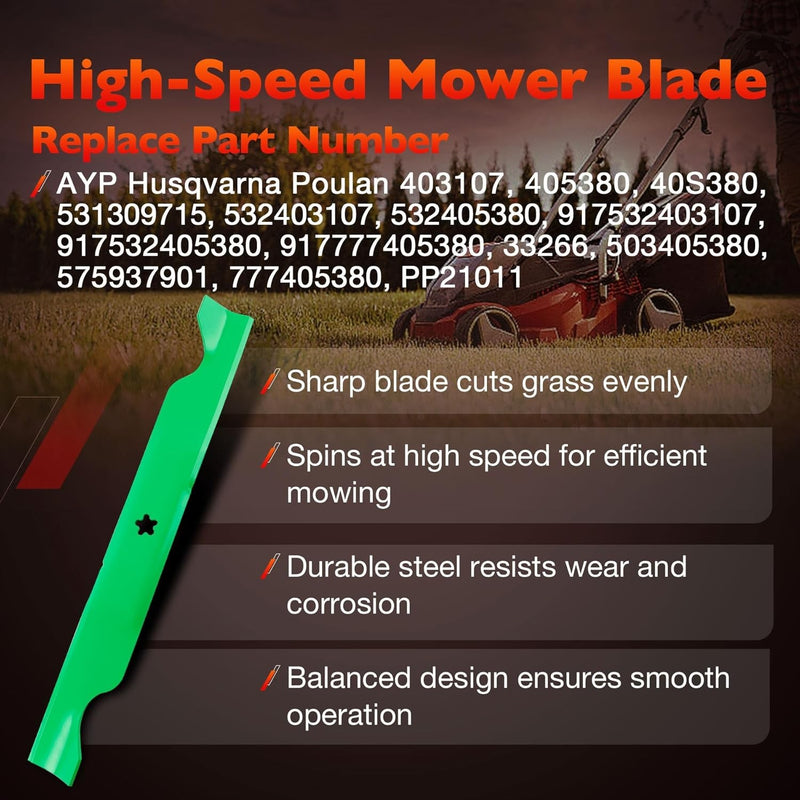46 Mower Blade Spindle Belt Wheel Idler Kit for Husqvarna RZ4623 RZ46i Z246