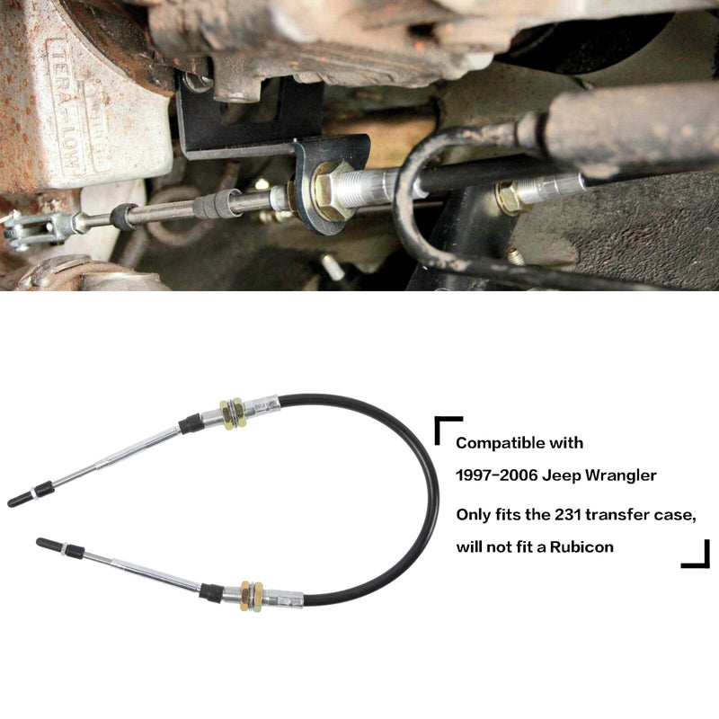 Transfer Case Cable Shift Linkage Heavy Duty Upgrade for 97-06 Jeep Wrangler TJ