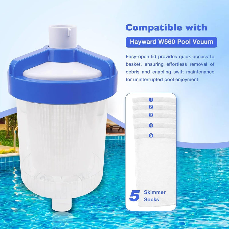 In Line Pool Leaf Catcher Canister With Basket For Hayward W560 PoolVacuum