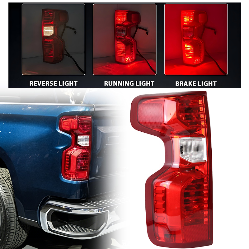 DURAFORCE [Non-LED] For 2019+ Chevy Silverado 1500 Tail Light Lamp W/Bulb Driver Left Side