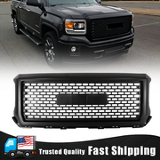 DURAFORCE Front Upper Bumper Grille for GMC Sierra 1500 2014 2015 Matte Black Denali